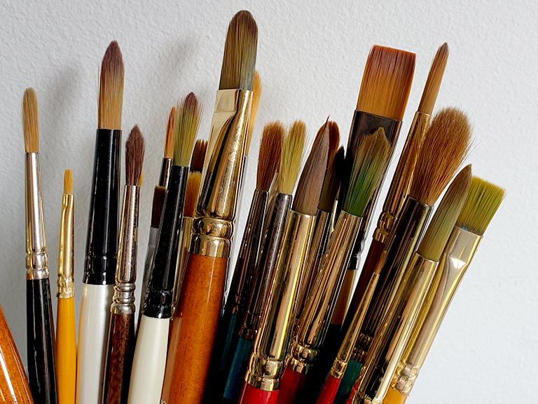Watercolour and artist brushes